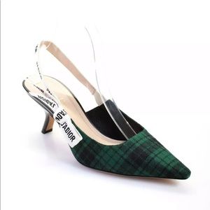 Christian Dior J’adior Tartan Slingback pumps